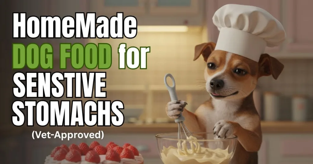 Healthy homemade dog food for sensitive stomach and digestive health