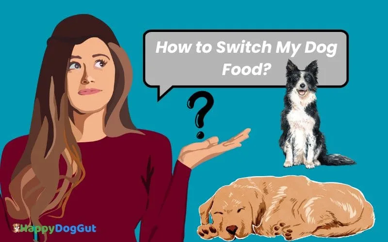 American woman confused and thinking about how to switch her dog’s food safely