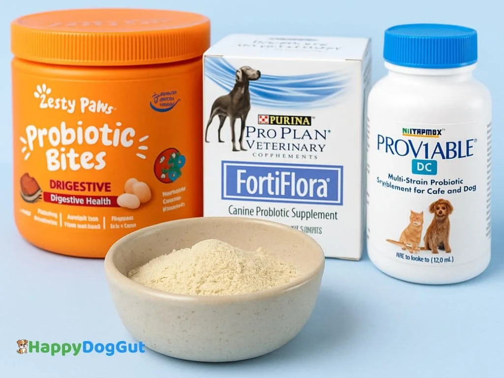 Dog probiotic supplements for gut support – what to feed a dog after diarrhea