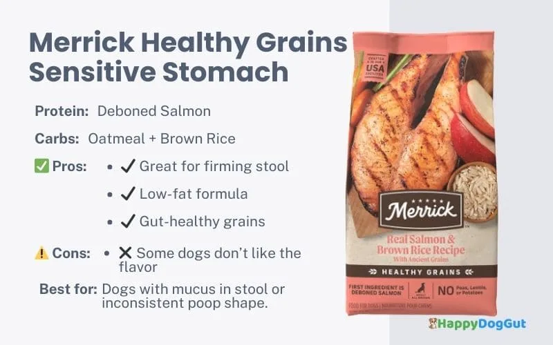 Merrick Healthy Grains sensitive stomach dry dog food for digestive support
