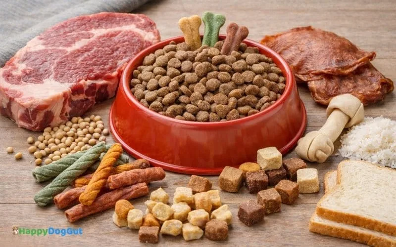 Dog food and treats compared with best dog foods for gas and bloating