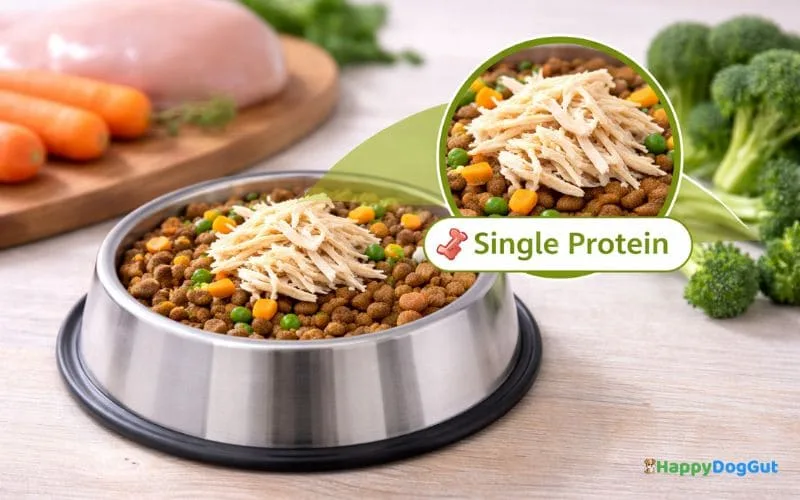 Limited ingredient dog food with a single protein for sensitive stomachs